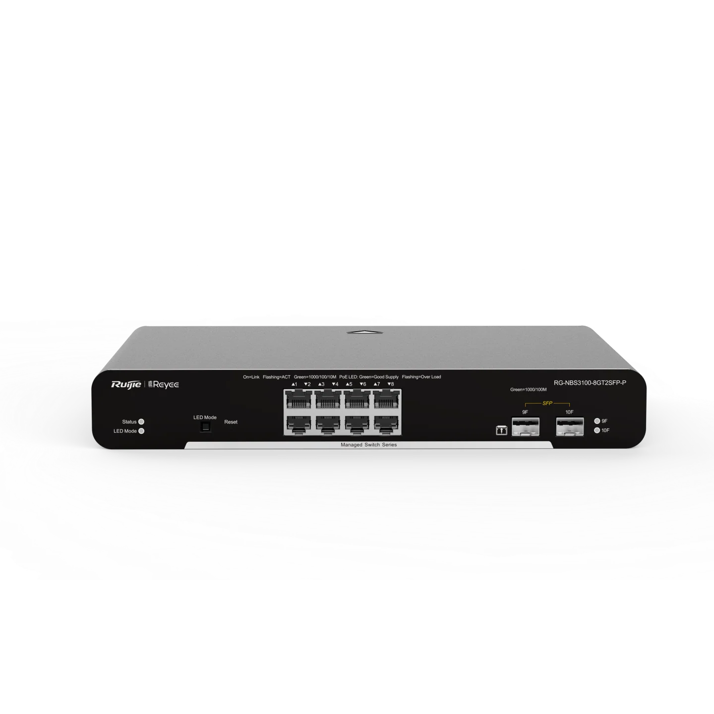 Reyee 10 Port Gigabit PoE+ Layer 2 Smart Switch / 2 SFP Ports - Cloud Managed, 125W - Image 3