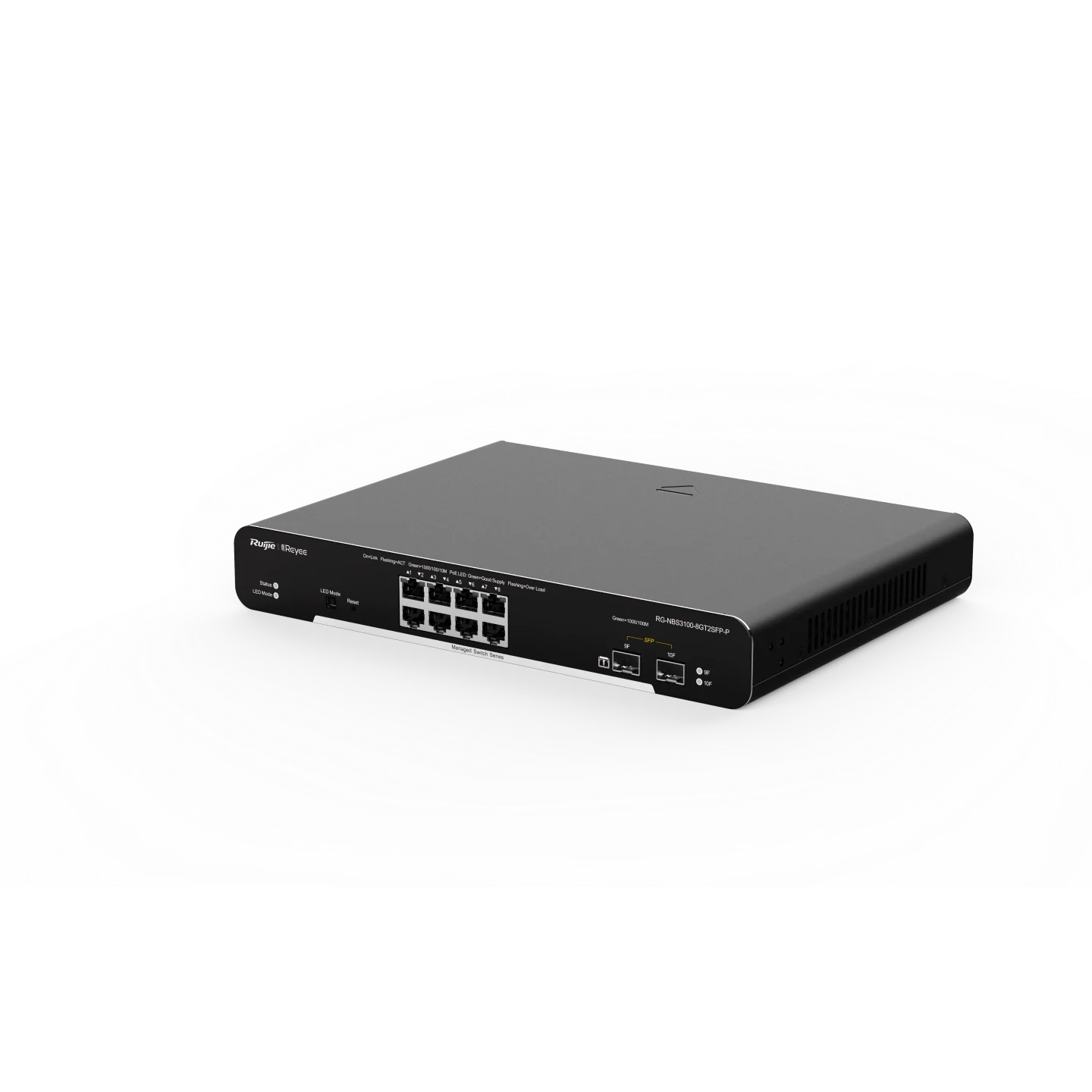 Reyee 10 Port Gigabit PoE+ Layer 2 Smart Switch / 2 SFP Ports - Cloud Managed, 125W - Image 4