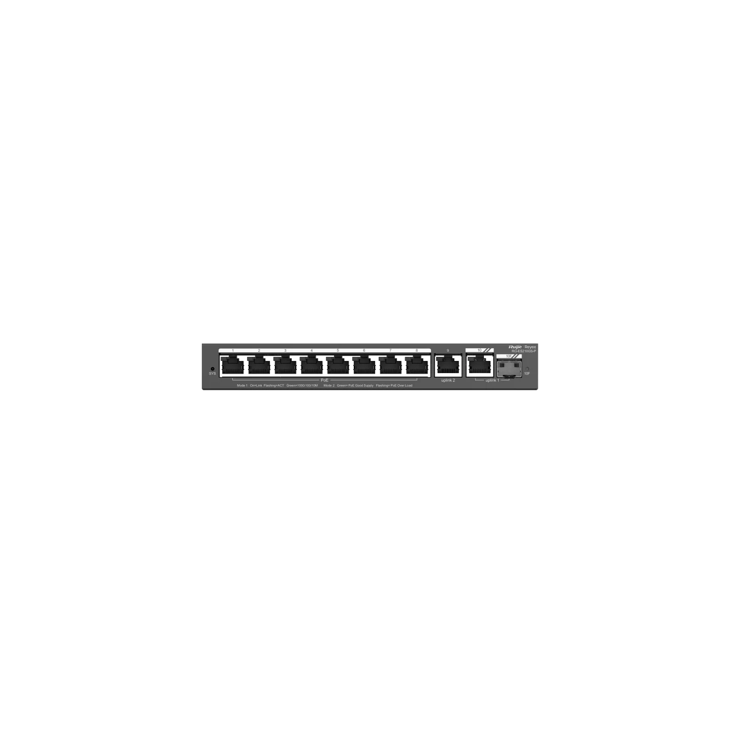 Reyee 10 Port Gigabit PoE+ Smart Switch with SFP Port - Cloud Managed Switch, 120W - Image 2