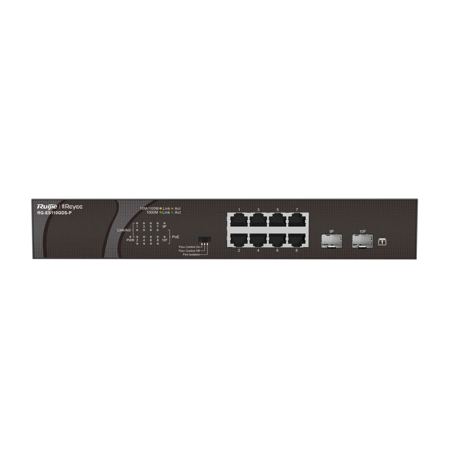 Reyee 10 Port Gigabit PoE+ Switch 8 Ports GB PoE + 2 SFP Ports, 120W - Image 2