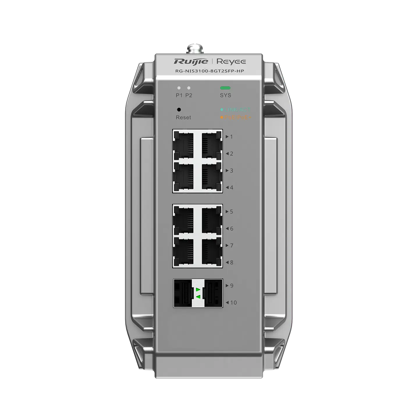 Reyee 10 Port Industrial Grade Gigabit Cloud Managed PoE+ Switch with 2 SFP Uplink, 240W - Image 4