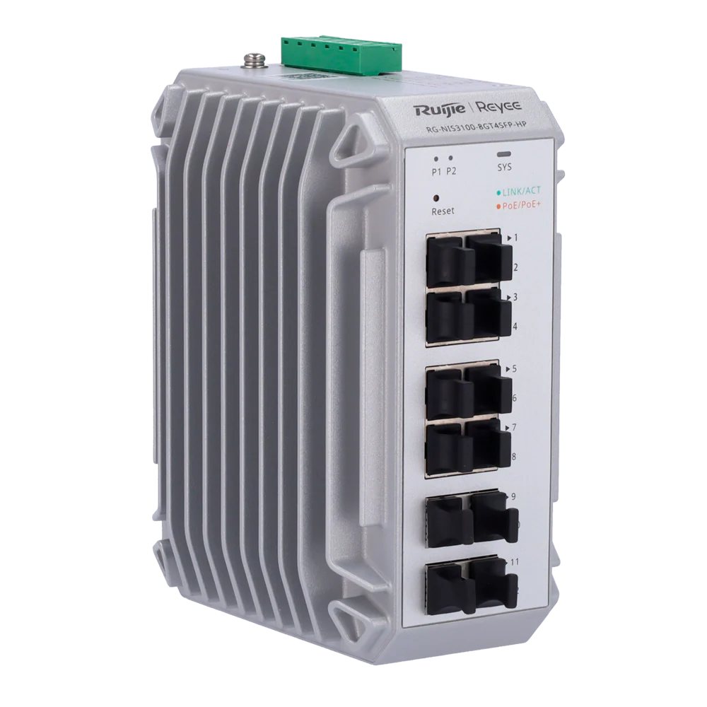 Reyee 10 Port Industrial Grade Gigabit Cloud Managed PoE+ Switch with 4 SFP Uplink, 240W - Image 2