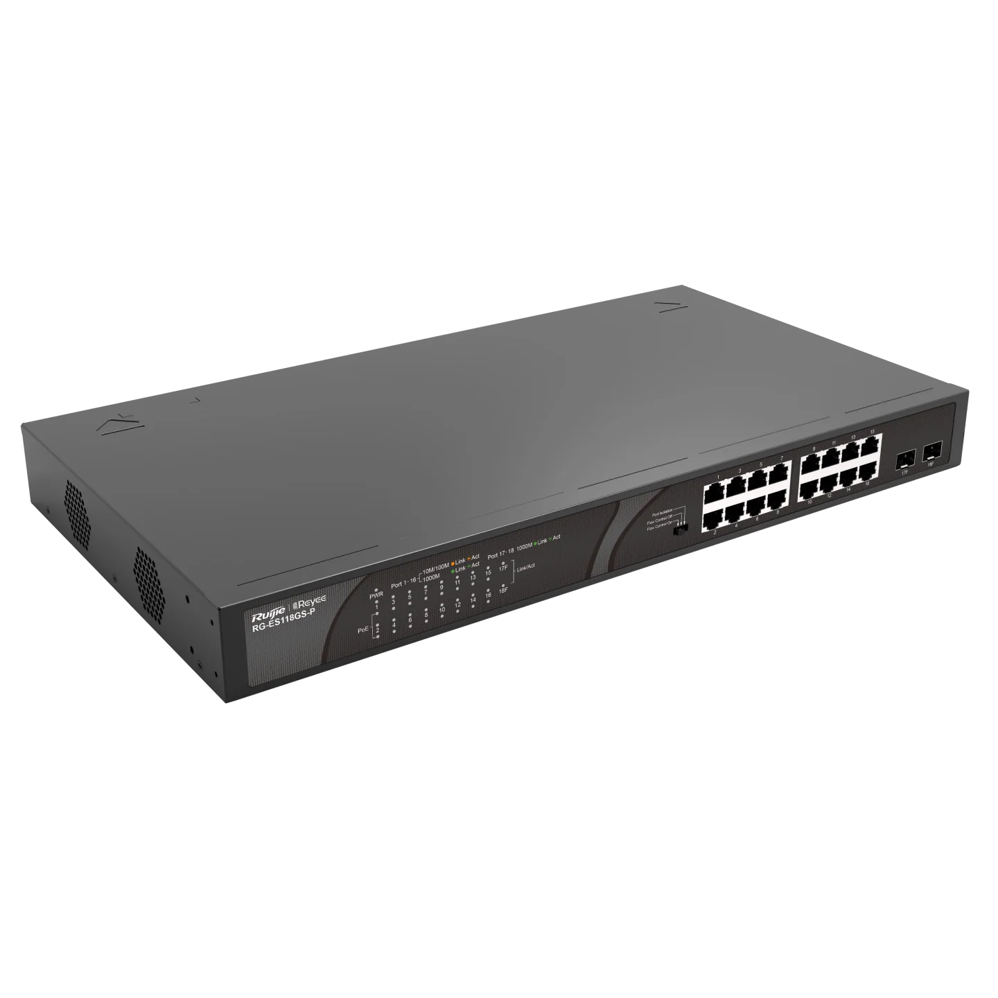 Reyee 18 Port Gigabit PoE+ Switch 16 Ports PoE + 2 SFP Ports, 274W