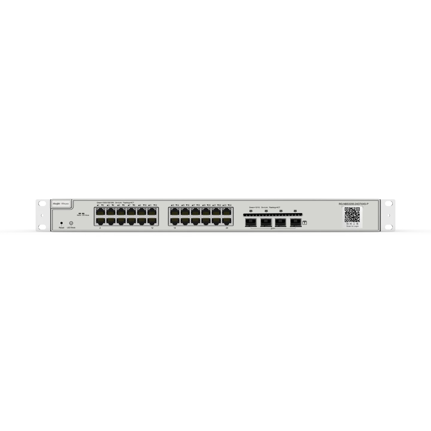 Reyee 24 Port Gigabit Layer 2 Cloud Managed PoE Switch, 4 x 10G SFP+ Uplink, 370W