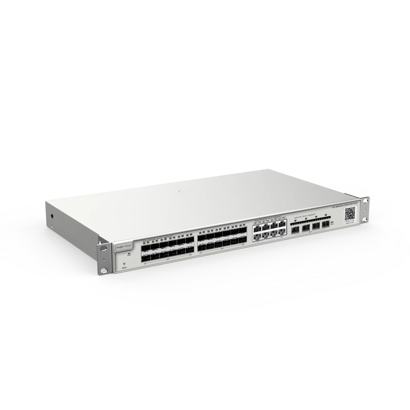 Reyee 24 Port SFP L2+ Cloud Managed Switch 24 SFP + 8 Gigabit Combo Ports + 4 x 10G SFP+ Ports - Enterprise Class