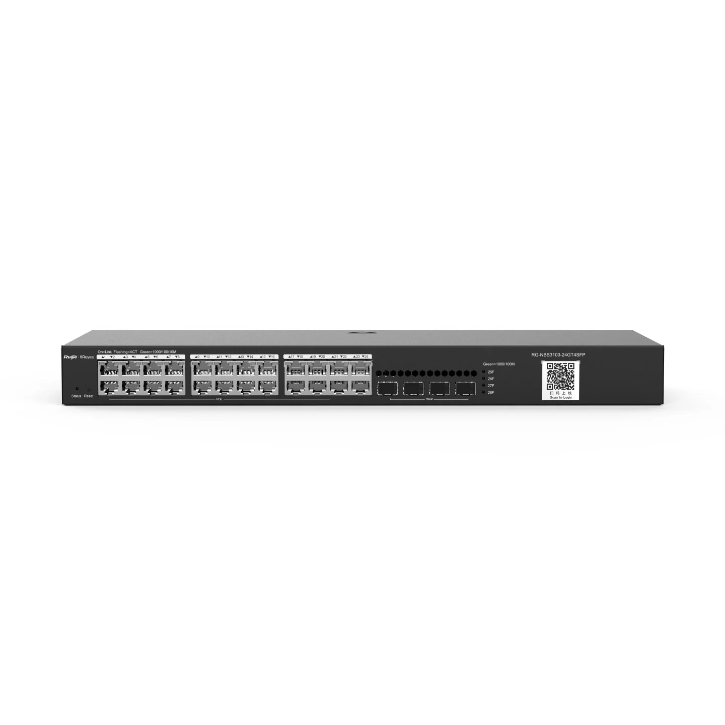 Reyee 28 Port Gigabit Layer 2 Cloud Managed Switch 24 GE + 4 SFP - Enterprise Class - Image 2