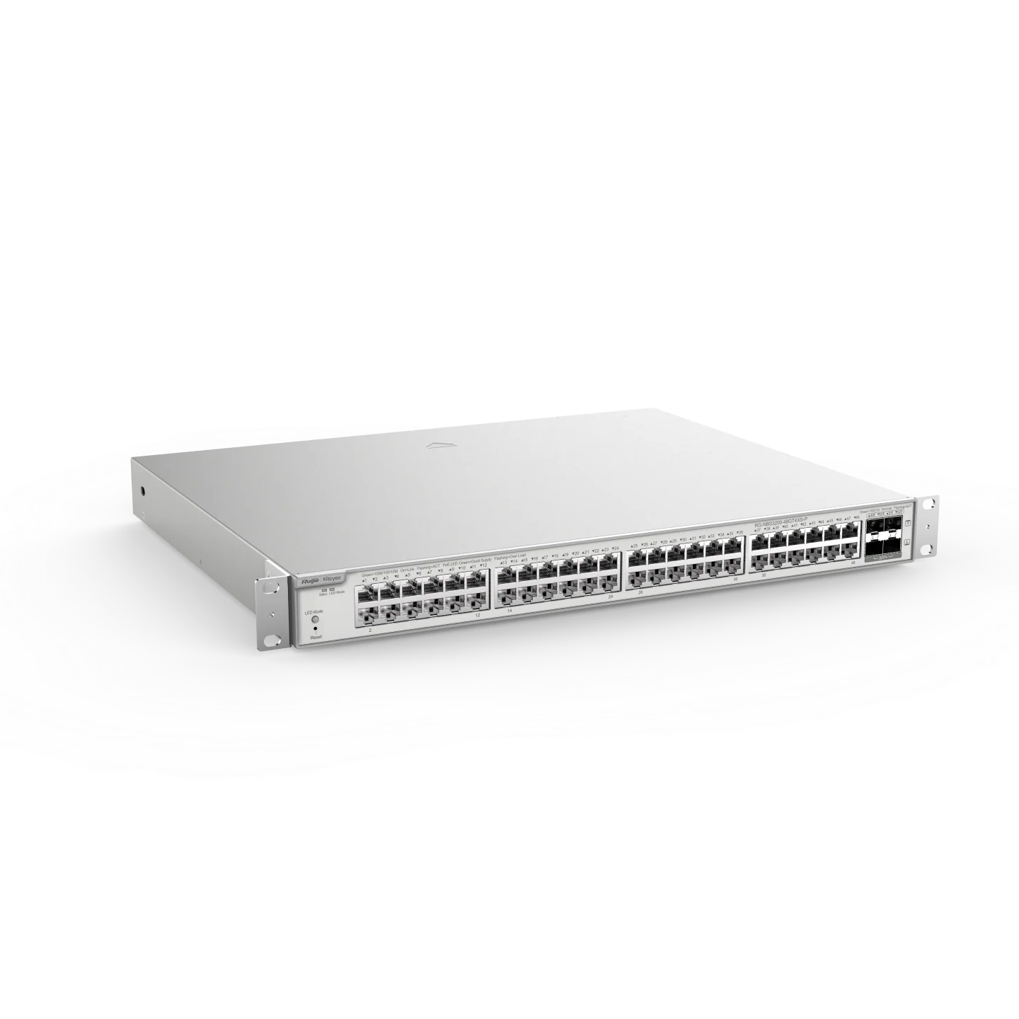 Reyee 48 Port Gigabit Layer 2 Cloud Managed PoE Switch, 4 x 10G SFP+ Uplink, 370W