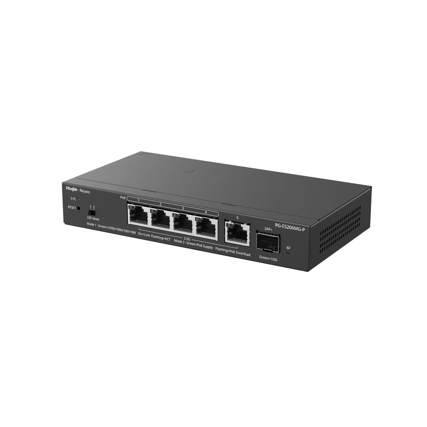 Reyee 6 Port 2.5G PoE+ Smart Switch with 10G SFP+ Port / Cloud Managed Switch, 70W - Image 3
