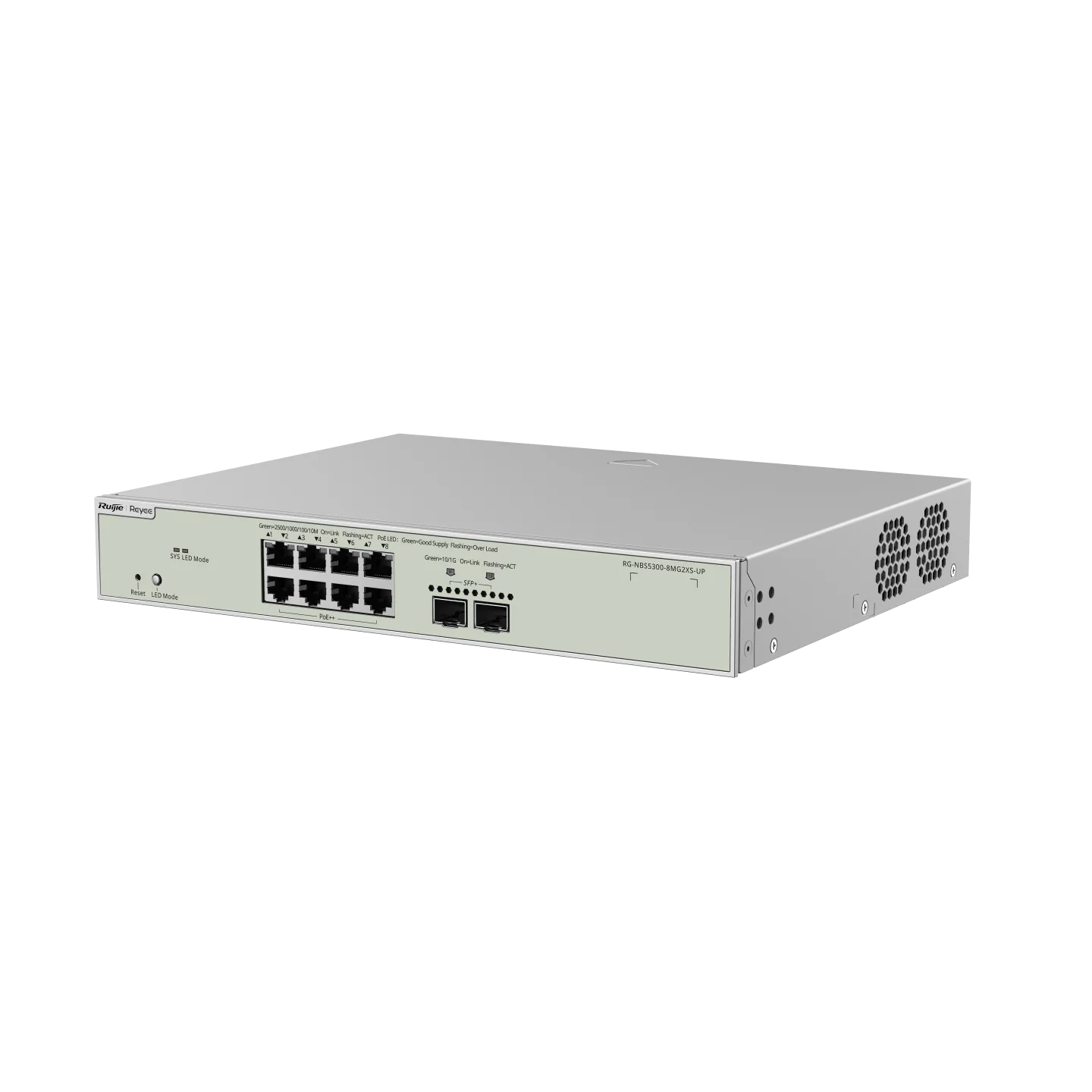 Reyee 8 Port 2.5G Layer 3 Cloud Managed PoE++ Switch, 2 x 10G SFP+ Uplink, 370W - Image 3