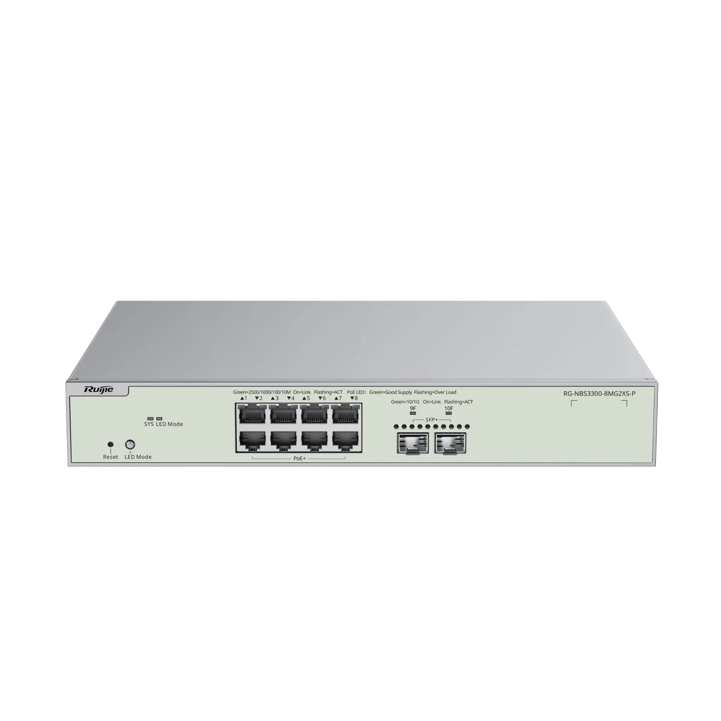 Reyee 8-Port Muti-Gigabit Layer 2 Managed Switch with 8 x PoE+ Ports, and 2 x SFP+ Uplink Ports - Image 6