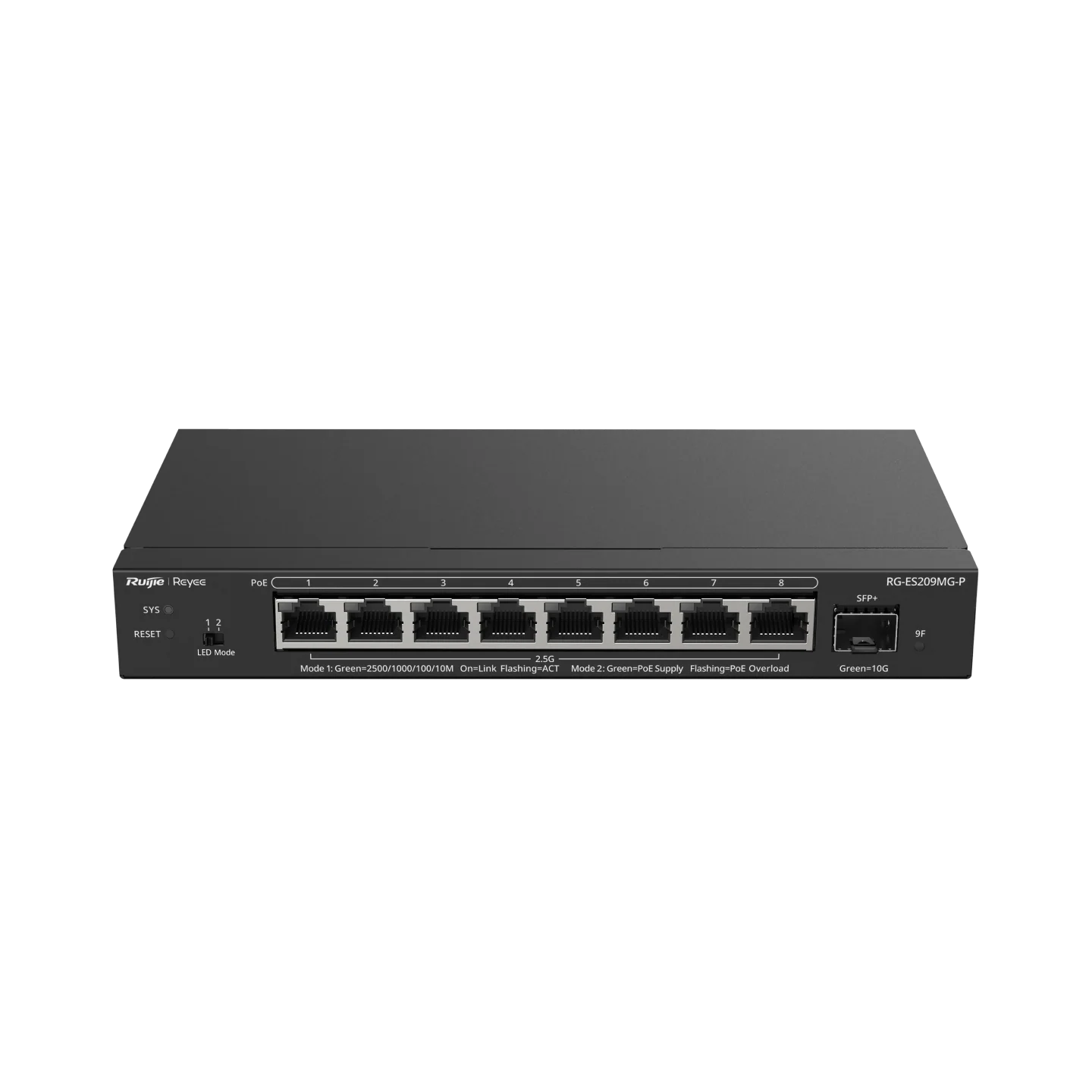 Reyee 9 Port 2.5G PoE+ Smart Switch with 10G SFP+ Port / Cloud Managed Switch, 130W