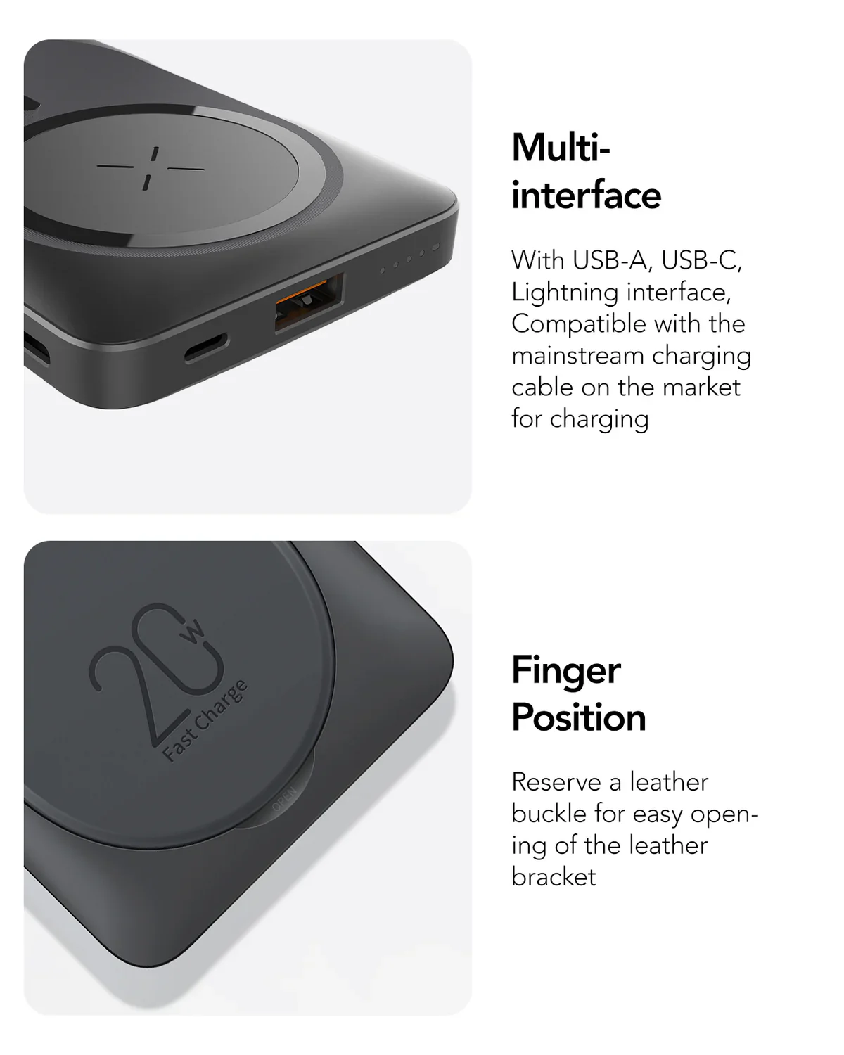 Veger 10,000mAh Powerbank, Magsafe 15W, PD20W, Built In Stand - Image 2