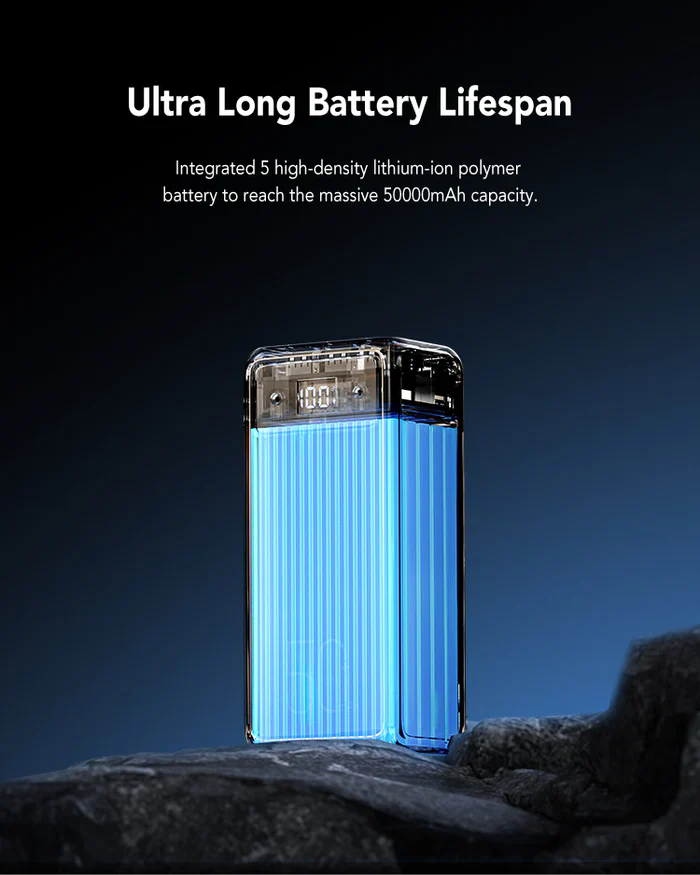 Veger Tank Lite 50,000mAh Powerbank, PD22W, LCD Display, Flashlight, Compass - Image 2